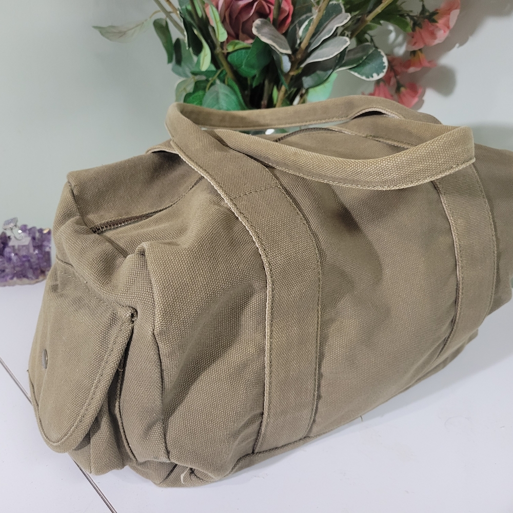 Urban Behavior Thick Khaki Canvas Bag Duffle Satchel.